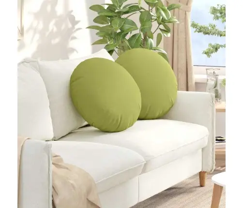 Istumispatjad 2 Pcs Hele Roheline Ø50 X 19 Cm Kangas