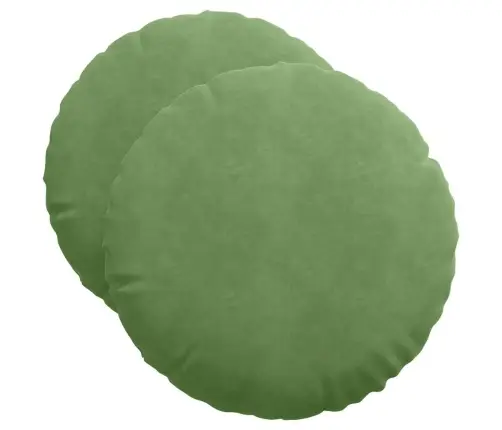 Sėdynių Pagalvėlės 2 Pcs Šviesiai Žalia Ø 40 X 13 Cm Aksomas