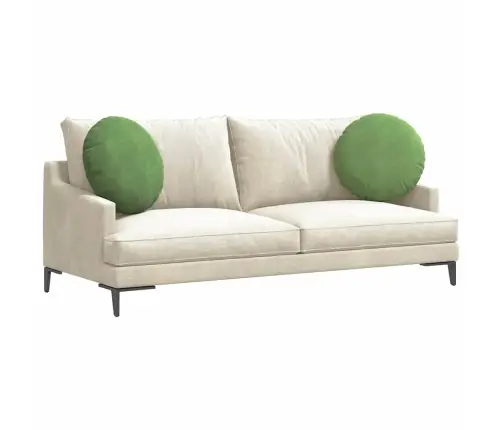 Sėdynių Pagalvėlės 2 Pcs Šviesiai Žalia Ø 40 X 13 Cm Aksomas