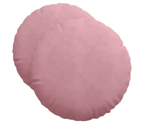Sēdvietas Spilventiņi 2 Pcs Rozā Ø 40 X 13 Cm Samts Vidaxl