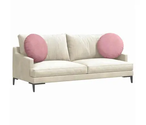 Sēdvietas Spilventiņi 2 Pcs Rozā Ø 40 X 13 Cm Samts Vidaxl