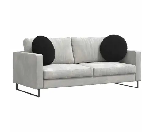 Sēdvietas Spilventiņi 2 Pcs Melna Ø 40 X 13 Cm Samts Vidaxl