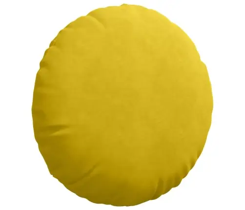 Sēdvietas Spilventiņi 2 Pcs Dzeltena Ø 40 X 13 Cm Samts Vidaxl