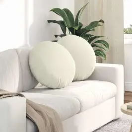 Istumispatjad 2 Pcs Cream Ø 40 X 13 Cm Samet