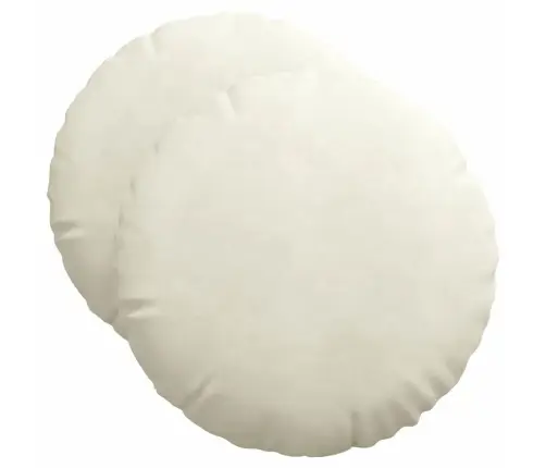 Istumispatjad 2 Pcs Cream Ø 40 X 13 Cm Samet