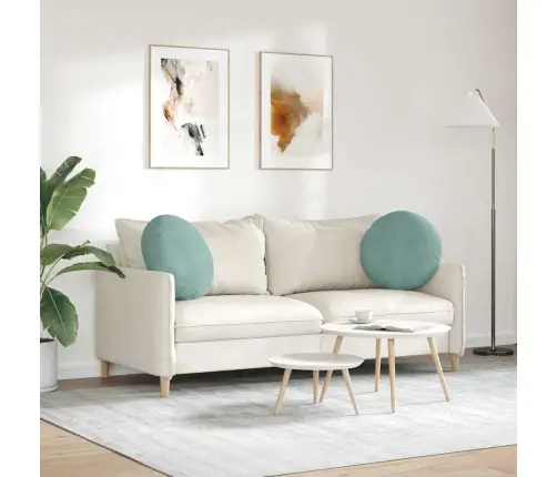 Sėdynių Pagalvėlės 2 Pcs Jūrinė Žalia Ø 40 X 13 Cm Aksomas