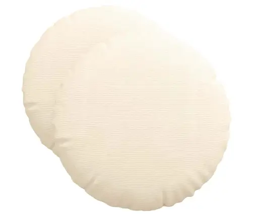 Sēdvietas Spilventiņi 2 Pcs Krēmkrāsa Ø 50 Cm Korduroja Audums Vidaxl