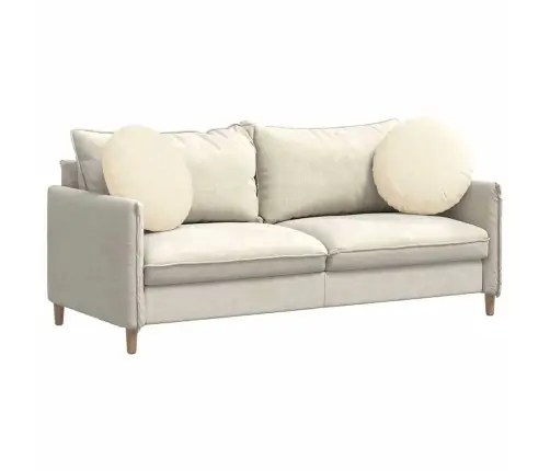 Sēdvietas Spilventiņi 2 Pcs Krēmkrāsa Ø 50 Cm Korduroja Audums Vidaxl