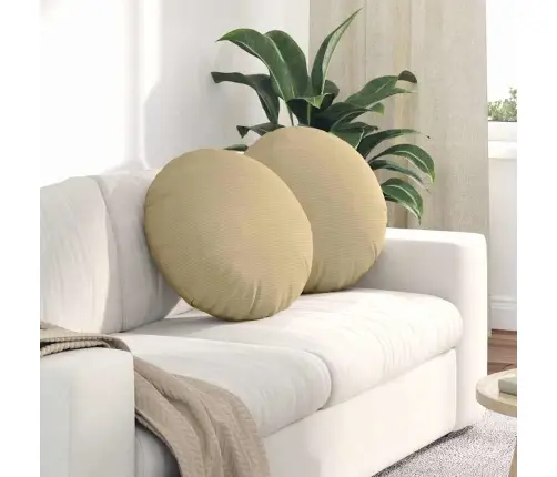 Sēdvietas Spilventiņi 2 Pcs Pelēki Zaļa Ø 50 Cm Vidaxl