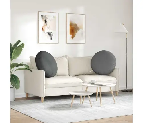 Istumispatjad 2 Pcs Tumehall Ø60 X 21 Cm Kangas