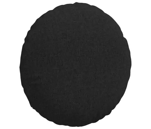 Sēdvietas Spilventiņi 2 Pcs Melna Ø60 X 21 Cm Audums Vidaxl