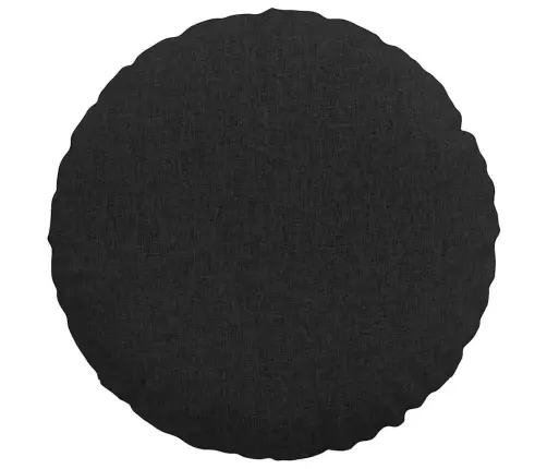 Sēdvietas Spilventiņi 2 Pcs Melna Ø60 X 21 Cm Audums Vidaxl