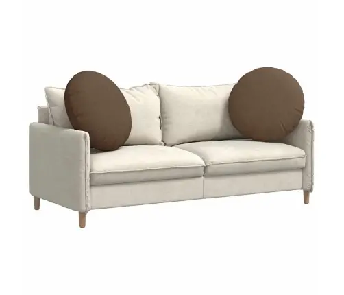 Sėdynių Pagalvėlės 2 Pcs Ruda Ø60 X 21 Cm Audinys