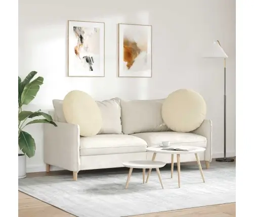 Istumispatjad 2 Pcs Cream Ø60 X 21 Cm Kangas