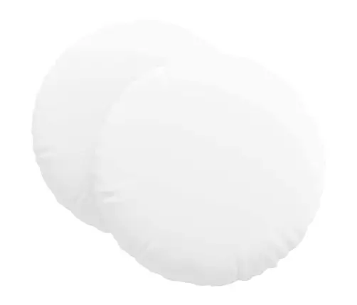 Sēdvietas Spilventiņi 2 Pcs Balts Ø60 X 21 Cm Audums Vidaxl