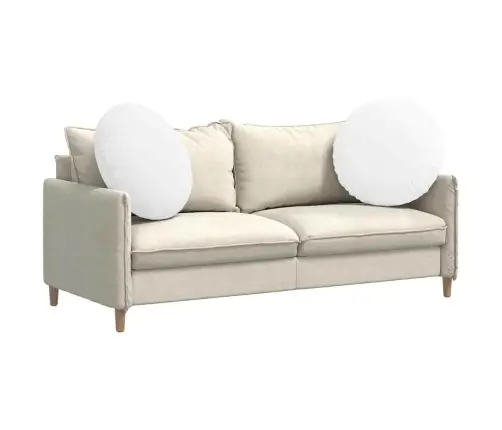 Sēdvietas Spilventiņi 2 Pcs Balts Ø60 X 21 Cm Audums Vidaxl