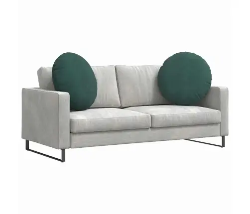 Istumispatjad 2 Pcs Tume Rohelise Ø 40 X 13 Cm Samet