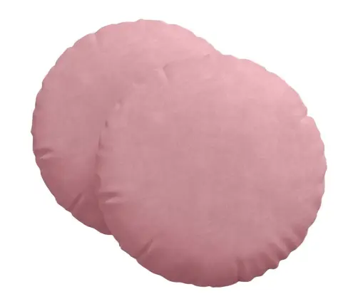 Sēdvietas Spilventiņi 2 Pcs Rozā Ø 40 X 13 Cm Samts Vidaxl