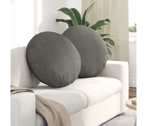 Sēdvietas Spilventiņi 2 Pcs Gaiši Pelēks Ø 60 Cm Vidaxl