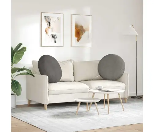 Sēdvietas Spilventiņi 2 Pcs Gaiši Pelēks Ø 60 Cm Vidaxl