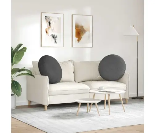 Istumispatjad 2 Pcs Tumehall Ø 60 Cm Korter Kangas