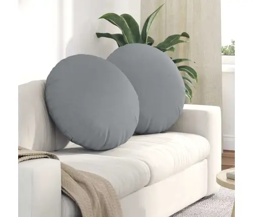 Sēdvietas Spilventiņi 2 Pcs Gaiši Pelēks Ø80 X 29 Cm Audums Vidaxl