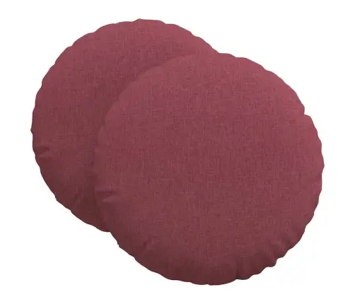 Sėdynių Pagalvėlės 2 Pcs Vyno Raudona Ø80 X 29 Cm Audinys