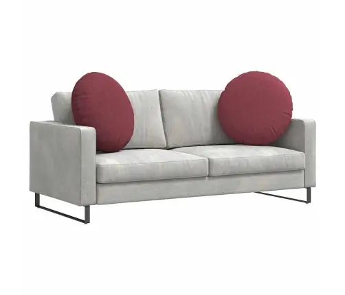 Sėdynių Pagalvėlės 2 Pcs Vyno Raudona Ø80 X 29 Cm Audinys