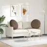 Sēdvietas Spilventiņi 2 Pcs Brūna Ø80 X 29 Cm Audums Vidaxl