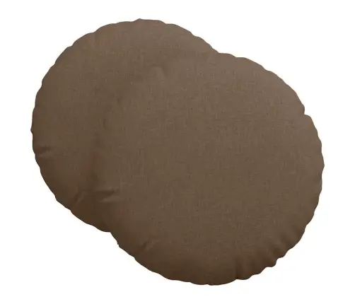 Sēdvietas Spilventiņi 2 Pcs Brūna Ø80 X 29 Cm Audums Vidaxl