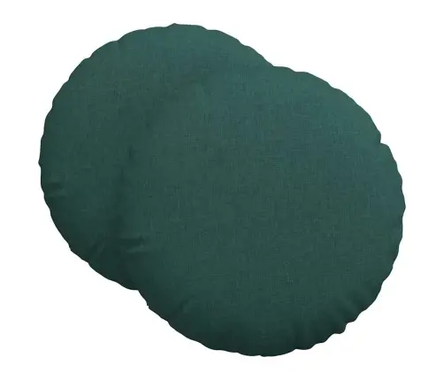 Sēdvietas Spilventiņi 2 Pcs Tumši Zaļš Ø80 X 29 Cm Audums Vidaxl