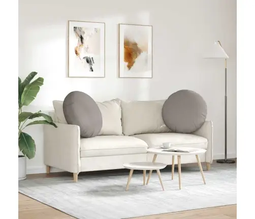 Istumispatjad 2 Pcs Pruunikashall Ø80 X 29 Cm Kangas