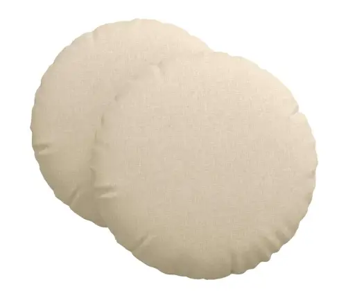 Istumispatjad 2 Pcs Cream Ø80 X 29 Cm Kangas