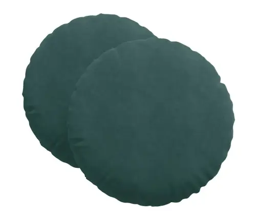 Sėdynių Pagalvėlės 2 Pcs Tamsiai Žalia Ø 80 X 29 Cm Aksomas