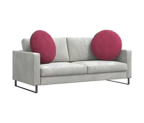 Sėdynių Pagalvėlės 2 Pcs Vyno Raudona Ø 80 X 29 Cm Aksomas