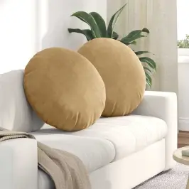 Sēdvietas Spilventiņi 2 Pcs Brūna Ø 80 X 29 Cm Samts Vidaxl