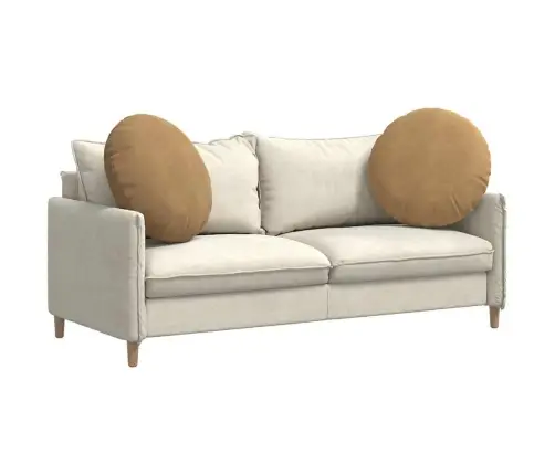 Sēdvietas Spilventiņi 2 Pcs Brūna Ø80 X 29 Cm Samts Vidaxl