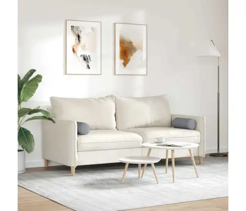 Pagalvės 2 Pcs Šviesiai Pilka Ø 15 X 40 Cm Audinys