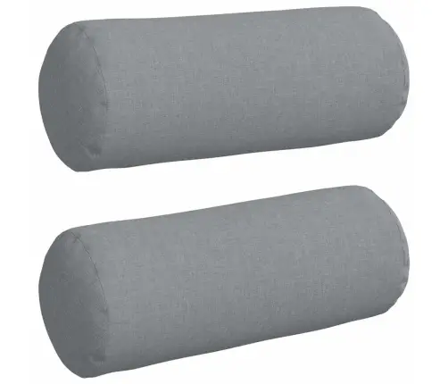 Pagalvės 2 Pcs Šviesiai Pilka Ø 15 X 40 Cm Audinys