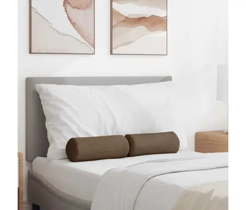 Spilveni 2 Pcs Brūna Ø 15 X 40 Cm Audums Vidaxl