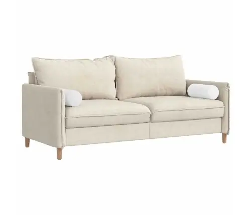 Pagalvės 2 Pcs Balta Ø 15 X 40 Cm Audinys