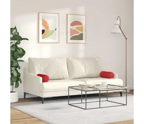 Pagalvės 2 Pcs Raudona Ø 15 X 40 Cm Audinys