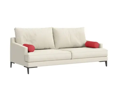 Pagalvės 2 Pcs Raudona Ø 15 X 40 Cm Audinys