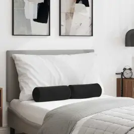 Spilveni 2 Pcs Melna Ø 15 X 40 Cm Korduroja Audums Vidaxl