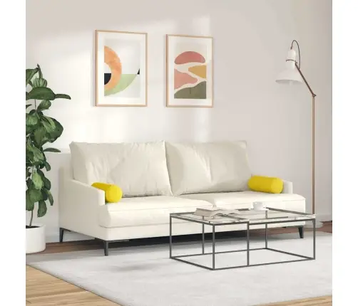 Spilveni 2 Pcs Dzeltena Ø 15 X 40 Cm Korduroja Audums Vidaxl