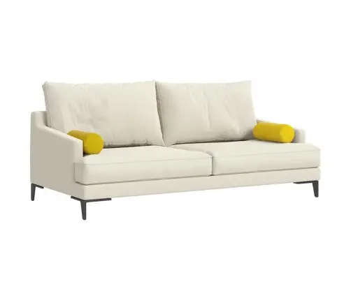 Spilveni 2 Pcs Dzeltena Ø 15 X 40 Cm Korduroja Audums Vidaxl