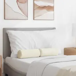 Pagalvės 2 Pcs Kreminė Ø 15 X 40 Cm Kordūrinis Audinys