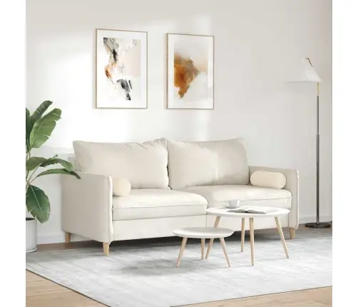 Spilveni 2 Pcs Bēša Ø 15 X 40 Cm Mikrofibra Vidaxl