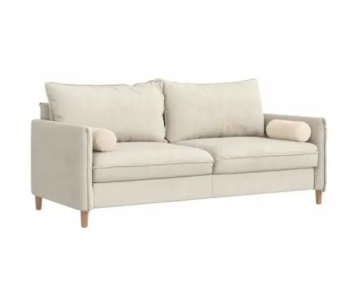 Spilveni 2 Pcs Bēša Ø 15 X 40 Cm Mikrofibra Vidaxl