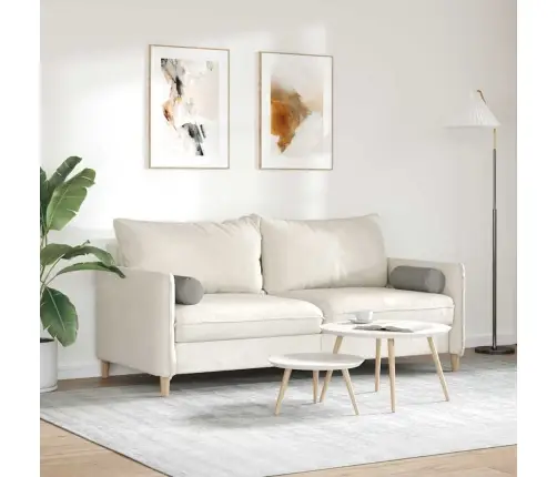 Spilveni 2 Pcs Gaiši Pelēks Ø 15 X 40 Cm Korduroja Audums Vidaxl